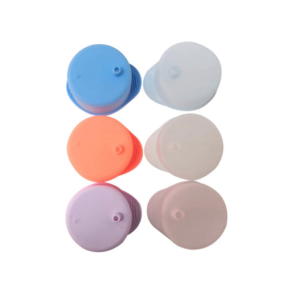 Soft Colorful Silicone Sippy Lids Flexible Silicone Stretch Lid for Bottle Cup