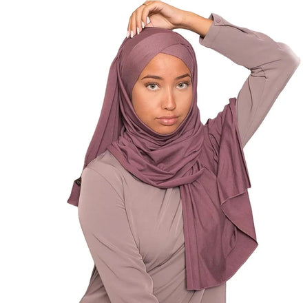 Wholesale Fashion Maldives Malaysia Tudung Dubai Cross Front Strap Muslim Cotton Jersey Hijab Scarf Instant Shawls