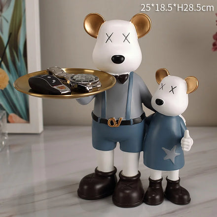 Fashion Bear Decoration Key Tray Living Room Decoration