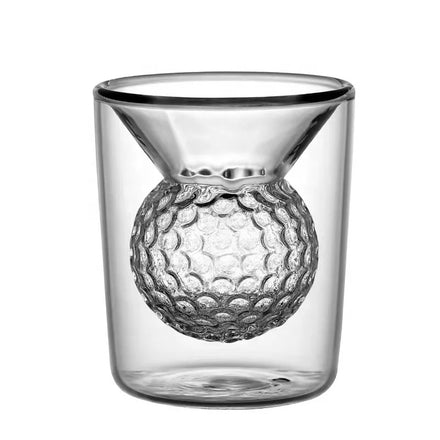 High Quality Hot Sale Golf Ball Shape Fancy Whiskey Glass Cup
