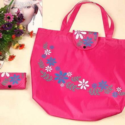 Custom Reusable 190T Polyester Handled Folding Pouch Eco-Friendly Durable Shoulder Strap Shopping Bags New Collection