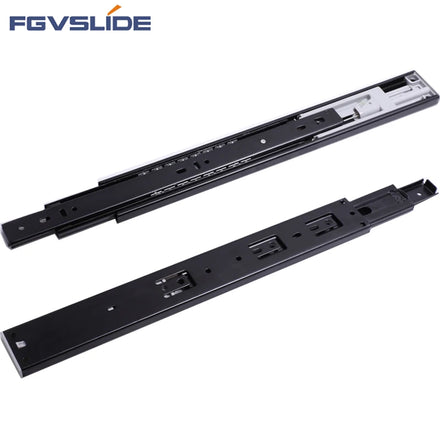 3 Fold Full Extension 45mm Telescopic rails Soft Close Ball Bearing Drawer Slide for Cabinet