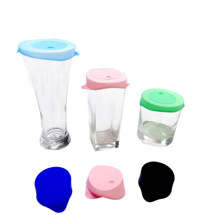 Orange 5cm Silicone Cup Lids Reusable Seal Silicone Stretch Cup Covers Lids