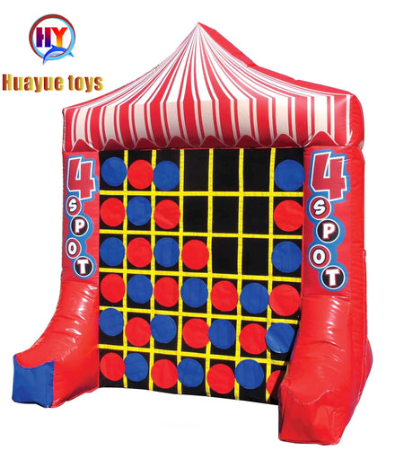 Outdoor Carnival Interactive Betta Educational Game Sport Game 2 in 1 4 Spot Inflatable Carnival Tic Tac Toe Game