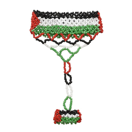 Colorful Rice Beaded Finger Stretch Bracelet Handmade Ethnic Tribe Hand Jewelry