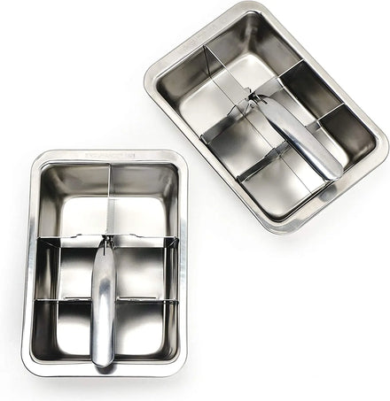 Wholesale Eco-Friendly Large Size Stainless Steel 304 6 Slots Food Grade Ice Cube Molds Ice Cream Maker Tray Metal Custom Logo