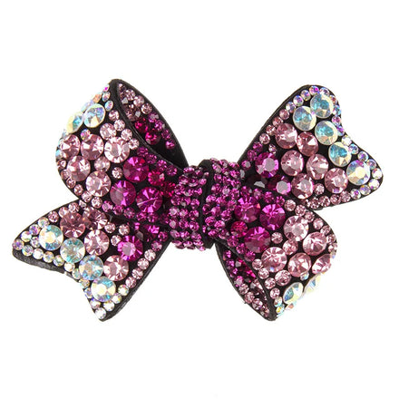 HX-258 New Crystal Bow Rhinestone Hair Clip for Women Barrettes Fashion Hairgrips Colorful Hairpins Hair Accessories