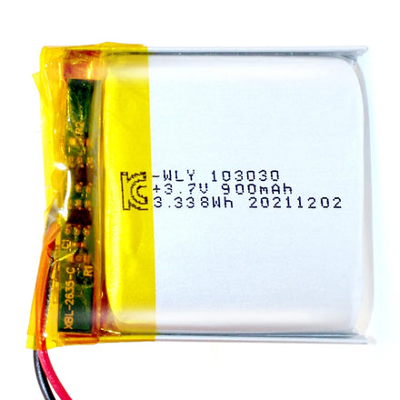 OEM ODM 900mah Lithium Polymer Battery WLY 103030 3.7v Lipo Battery With KC Certificate