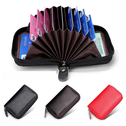 Factory Price Unisex Business Leather Wallet ID Credit Card Holder Card Case Pocket Organizer Money Phone Coin Bag