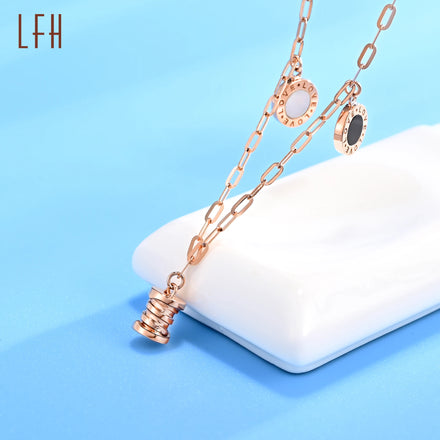 Laofuhua Personalized Custom Necklace Pendant 18k Gold Real Gold Diamond Jewelry Necklace for Women