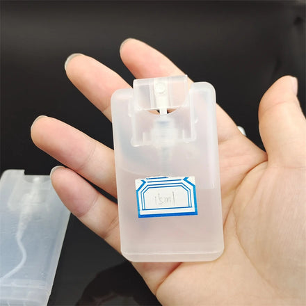 20ml Transparent White Black square Pocket Perfume Spray clear Black White Bottle Plastic Sub Perfume Card Spray Bottle