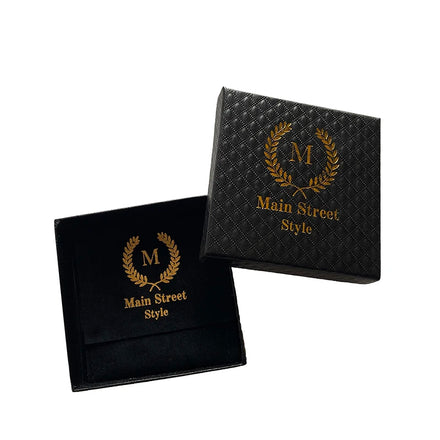 Custom Gold Logo Small Jewelry Gift Packaging Box Black Paper Box for Necklace Ring