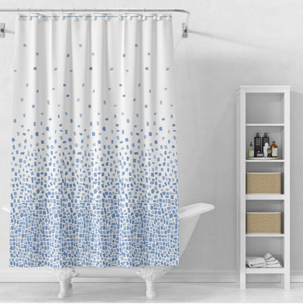 Customized Modern Design PEVA Waterproof Eco-Friendly Square Shower Curtain 180*200cm Stocked Classy Bathroom Accessory Home