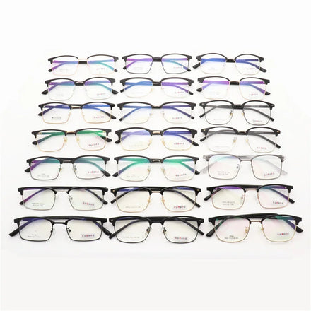 Wholesale China Custom TR90 Eyewear Optical Eye Glasses Frames Half Metal Spectacle Squared Eyeglasses Frames 2022