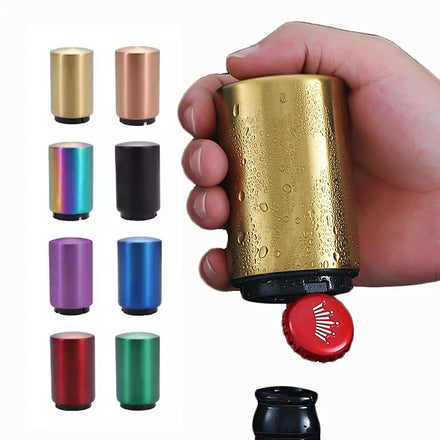Customized Push Type Automatic Magnetic Bottle Opener Wholesale Metal Beer Bottle Opener