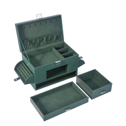 Luxury Leather Jewelry Box With Custom Logo Square PC Material Special Design Jewelry Case