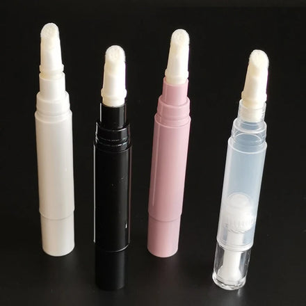 5ml Empty Lipstick Cosmetic Tube White Screw Cap Cylinder Shape PP Material Essential Oils Skin Care Serum Rotary Pen