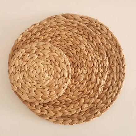 Round Classic Polyester Cotton Eco-Friendly Heat Resistant Outdoor Placemats