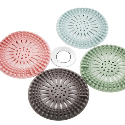 Hot Selling Durable Silicone Shower Drain Hair Catcher Eco-Friendly Bathroom Bathtub Kitchen Filter Plug Household Cleaning Tool