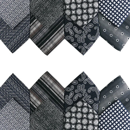 Korean Style 7.5cm Skinny Black Polyester Tie Luxury Paisley Floral Dots Neck Ties for Men Wedding Party Gravatas