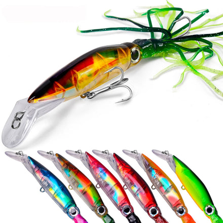 23cm 40g Hard Floating Skirt Octopus Fishing Lure Mixed Colors Saltwater Trolling Plastic Hard Fishing Lure