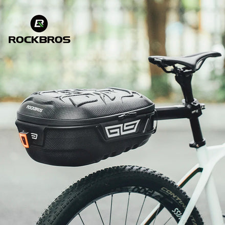 ROCKBROS Waterproof Bike Bicycle Rear Rack Bag Saddle Seat Tube EVA Box Bike Carrier Rack Bicycle Bag