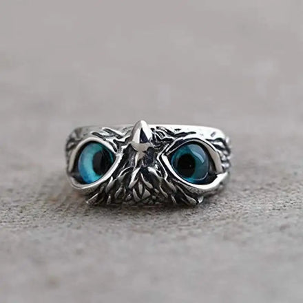 Vintage Cute Men and Women Simple Design Adjustable Opening Party Jewelry Punk Owl Ring Anillo De Buho