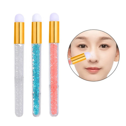 Portable Home Use Glitter Spoolie Scrub Brushes Eyelash Extension Cleaning Tools Portable Facial Cleansing Brush Nose Cleaner
