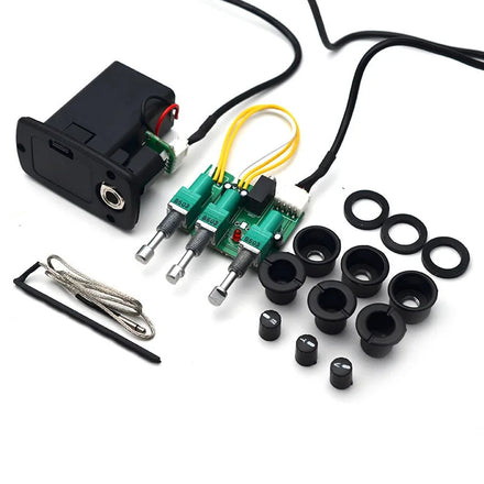 3 Band Acoustic Classical Guitar Equalizer Guitarra EQ Preamp Concise Bass Tone Volume Adjustable Pickup