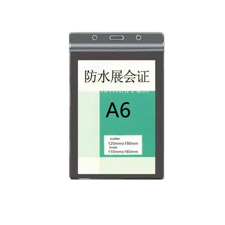Plastic Transparent Pvc Holder A6 Clear Soft Waterproof Id Badge Holder Name Card Exhibition Staff Card Sleeve