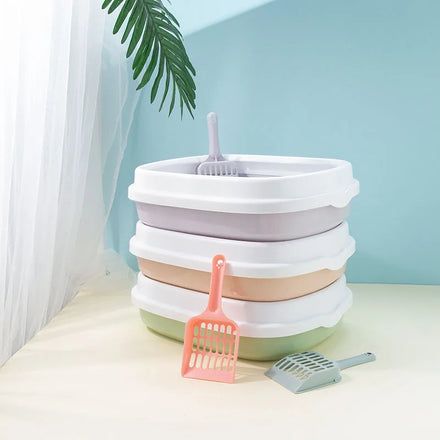Best Selling Cat Litter Box PP Anti-splash Semi-enclosed Cat Toilet Litter Box