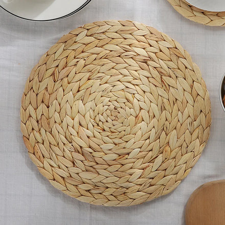 Corn Wool Woven Table Mat Insulation Pot Pad Round coaster Coffee Drink Tea Cup Dining coaster Table Placemat Wholesale