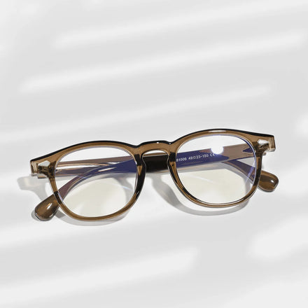91006 Transparent Round Glasses Frame for Men Women Anti Blue Light Glasses TR90 High Quality Eyeglasses Computer Myopia Frame
