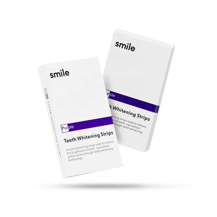 7 Pack Brightening White Teeth Private Label Purple Teeth Whitening Strips