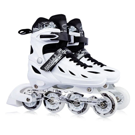 PAPAISON 309A Adjustable Inline Skates Aluminum Alloy Frame PU Wheels 4-Wheel ABEC-7 Bearings Durable Outdoor Roller Shoes