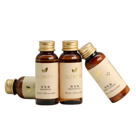 Luxury Bathroom Toiletries Shampoo Conditioner Bottle Airline Amenity Kit First Class Airbnb 7 Star Hotel Amenities Kit