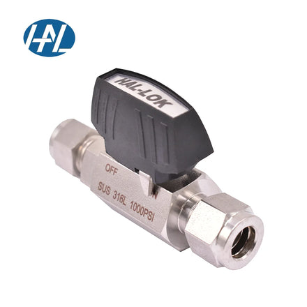 HAL-LOK YBQS High Temperature Stainless Steel Male Thread Ball Valve Double Ferrule Connection Manual Power Straight Gas 200