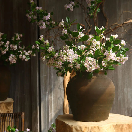Faux pink Flower Arrangement Decorative Long Stem Silk Lilacs Flower Artificial Mini White Flower for Wedding Home Decor
