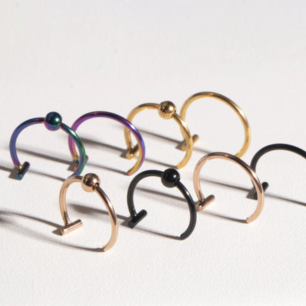 Lip Nail Hoop Earring Nose Cuff Ring Non Piercing Jewelry Puncture Stainless Steel Lip Clip Ring Nose Nail for Women Men