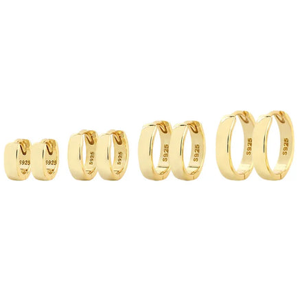 SP New Fashion Simple Design Hoop Earrings High Quality S925 Sterling Silver 3mm Wide Hoop Earring