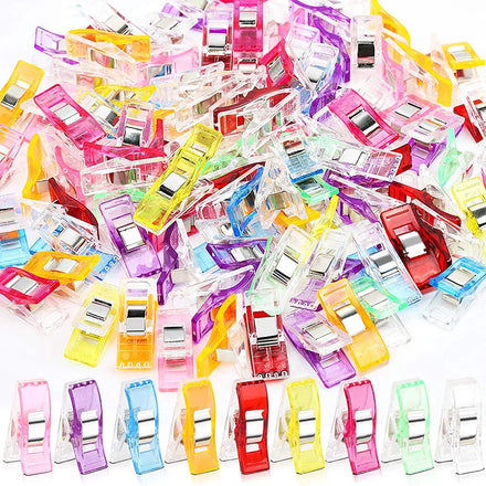 50PCS Mixed Color Plastic Edging Clip Plastic Small Clip Sewing Positioning Clip Sewing Tool Accessory DIY Crafts