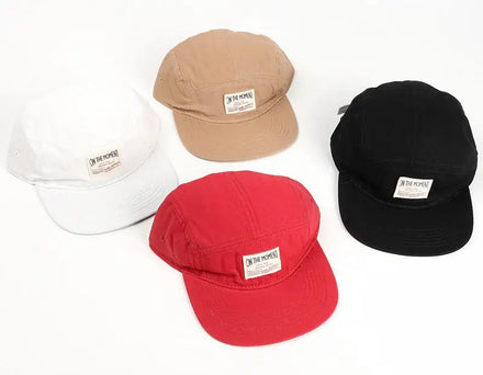 Unisex Outdoor Sports Cotton Unstructured 5-Panel Hat Customized Label Canvas Camper Cap Custom Logo Casual Fashionable