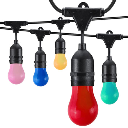 10m Colorful Bulb LED String Lights Outdoor 220V A45 PC Red Blue Yellow White Green Pink Lighting Garden Yard Decoration