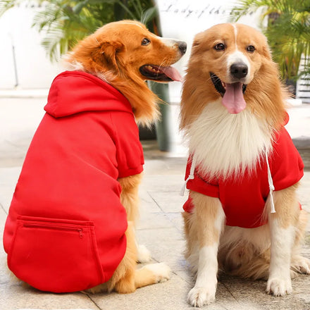 Wholesale Extra Warm Dog Hoodie in Winter Polyester Zip up Blank Dog Hoodie Clothes for Small Medium Large Dogs