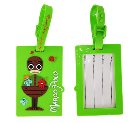 Customized Logo Sublimation Silicone Luggage Tag Soft PVC Travel Tag