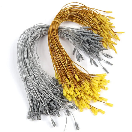 Supplier Custom Clothes Rope Seal Cord Label Gold Thread Hang Tag String for Garment Accessories