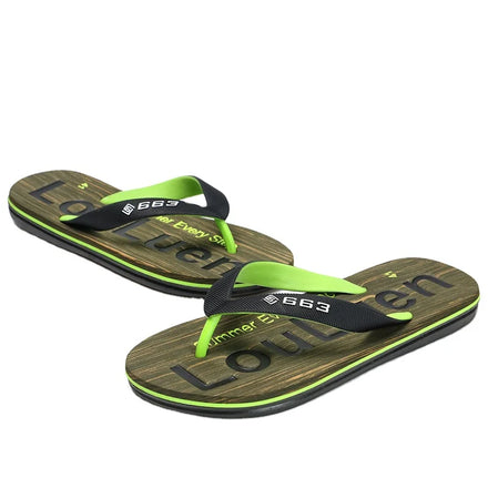 2023 Men's Light Weight Summer Winter Outdoor Use Anti-Slip Flip Flops Rubber Sole Stretch Fabric Upper T Strap