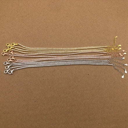 925 Sterling Silver Gold Plating Dainty Claw Setting Zircon Tennis Bracelet for Women Wholesale