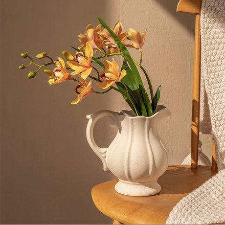 Creative Modern Ceramic Tabletop Vase Wedding Flower Pot Eco-Friendly Handmade High Temperature Fired Decoration