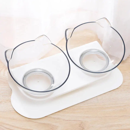 Elevated Cat Bowl Neck Protection Single Double Cat Food Transparent Opp Bag Pet Bowl Bowls Cups & Pails